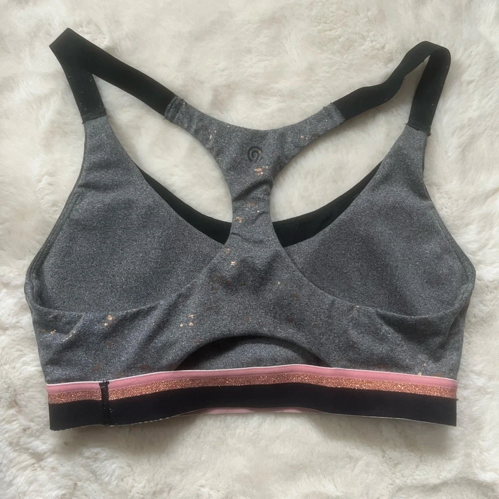 C9 Champion Rose Gold Splatter Mesh Detail Medium Support Sports Bra S - Picture 4 of 6